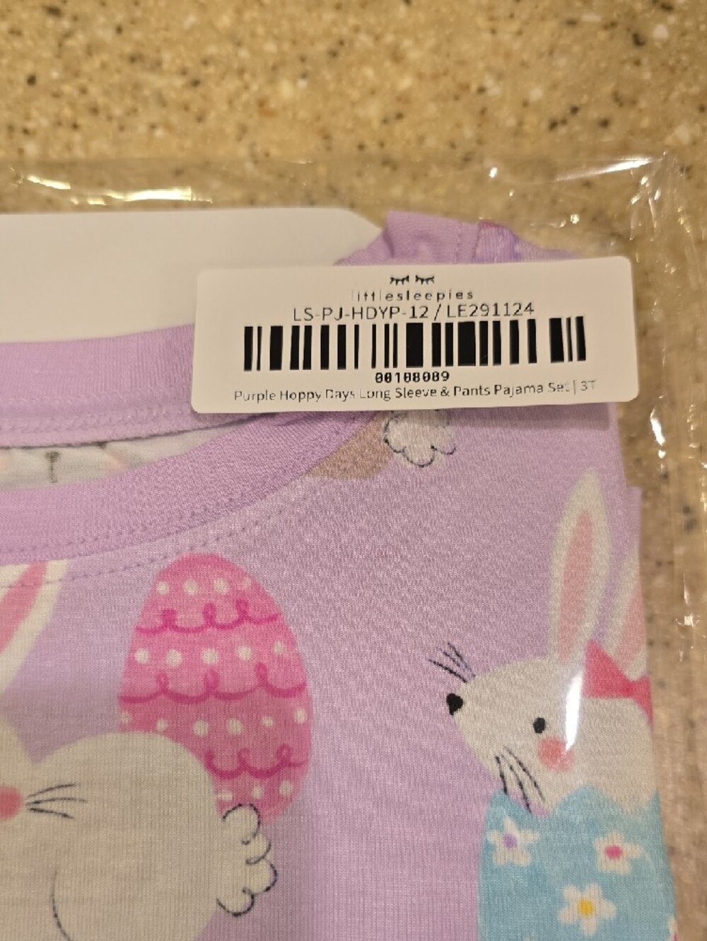 Little Sleepies Purple Hoppy Days Long Sleeve Set - Picture 3 of 4